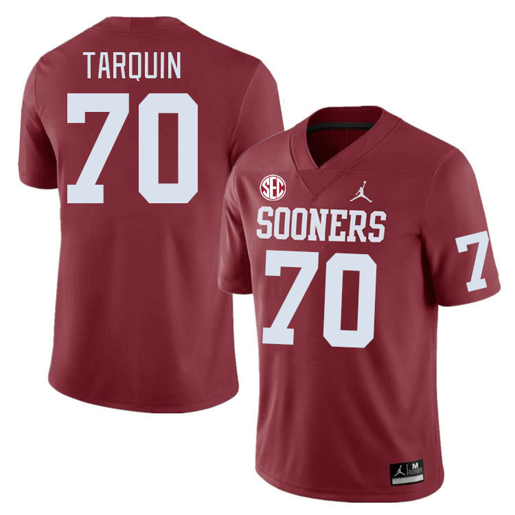 Men #70 Michael Tarquin Oklahoma Sooners 2024 SEC Conference College Football Jerseys-Crimson